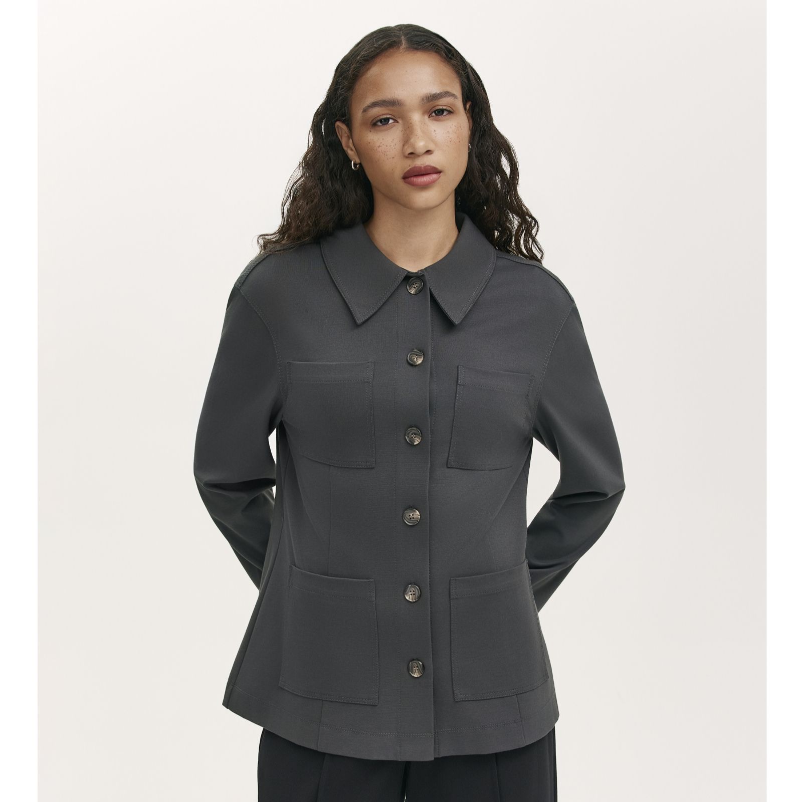 Finery London Agness Ponte Utility Style Jacket