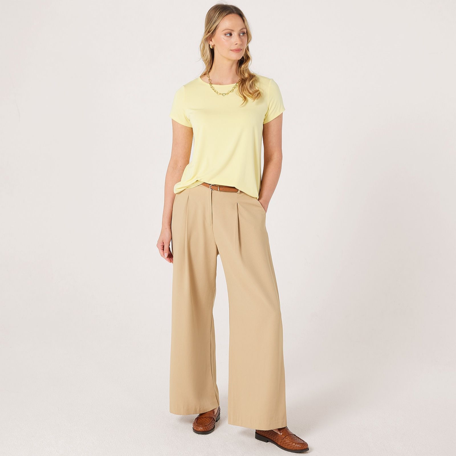 Kim & Co Viscose Rich Short Slv Basic T-Shirt