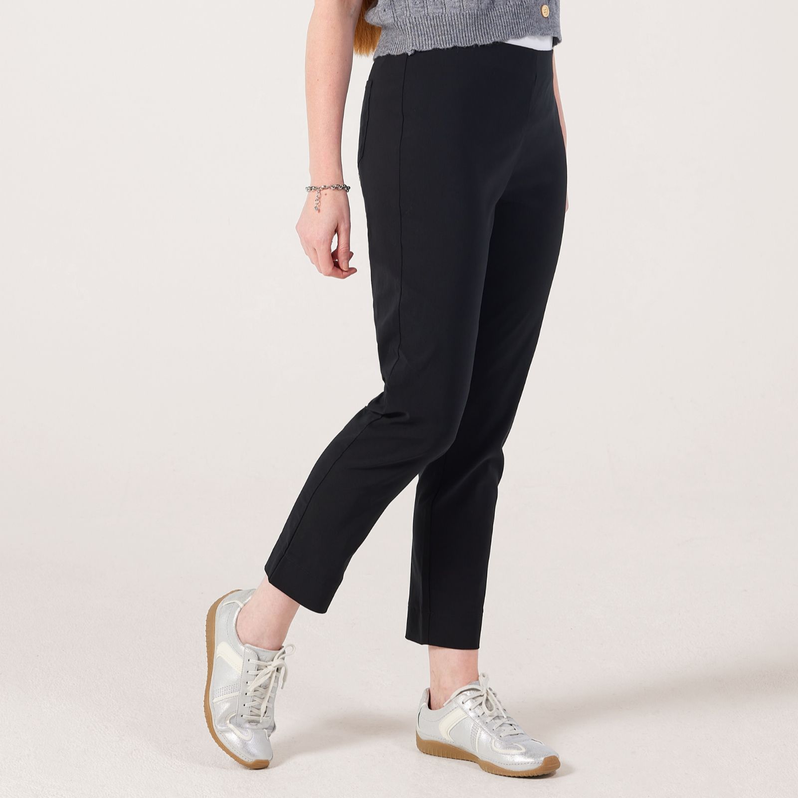 Frank Usher Pull-On Slim Fit Ankle Length Trousers