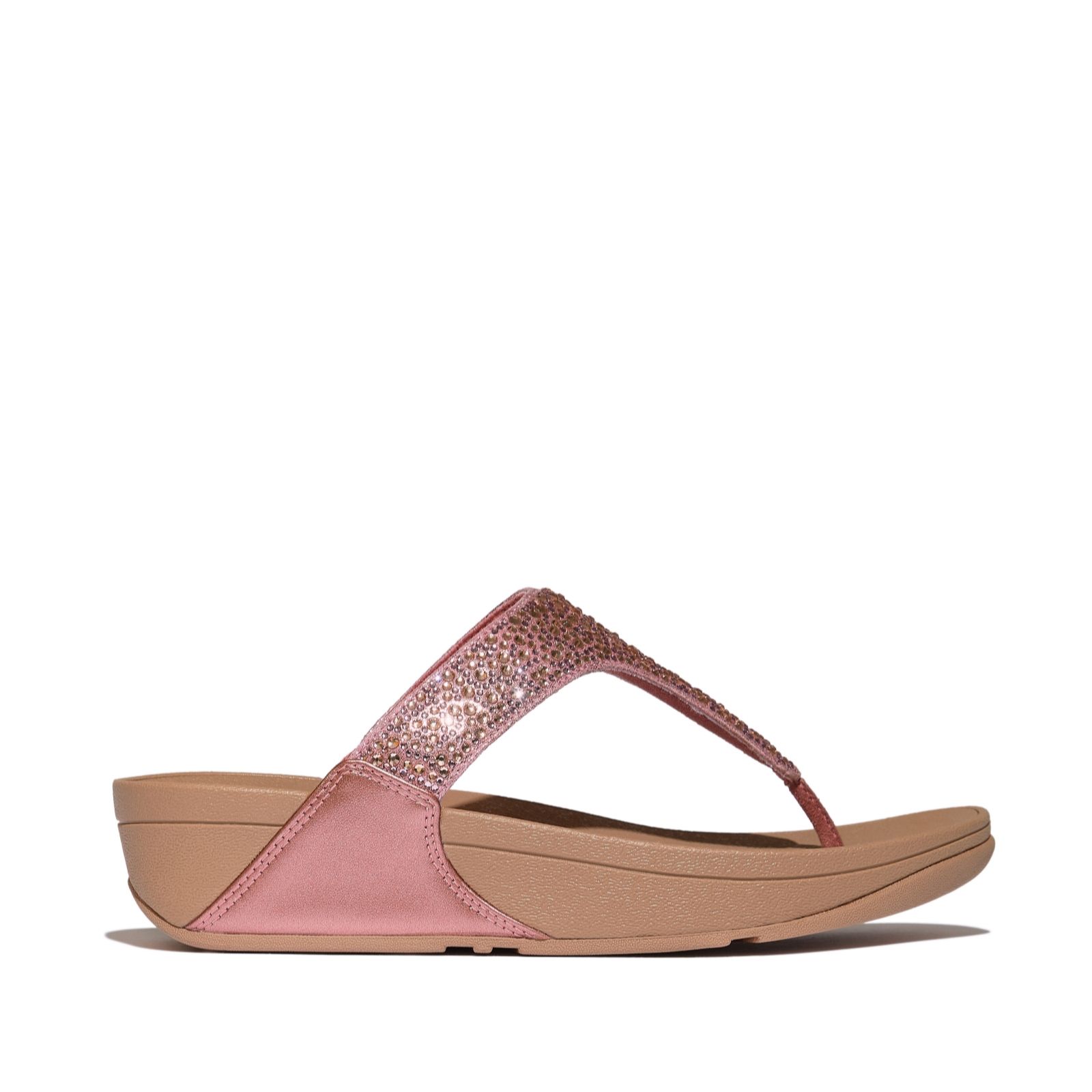 Fitflop Lulu Crytal-Mix Metallic Toe-Post Sandals
