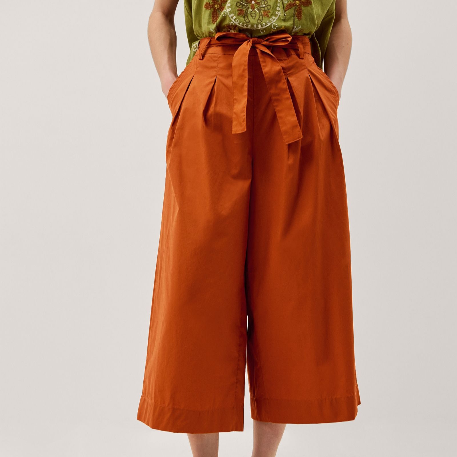 Monsoon Sofia Cropped Wide Leg Trousers
