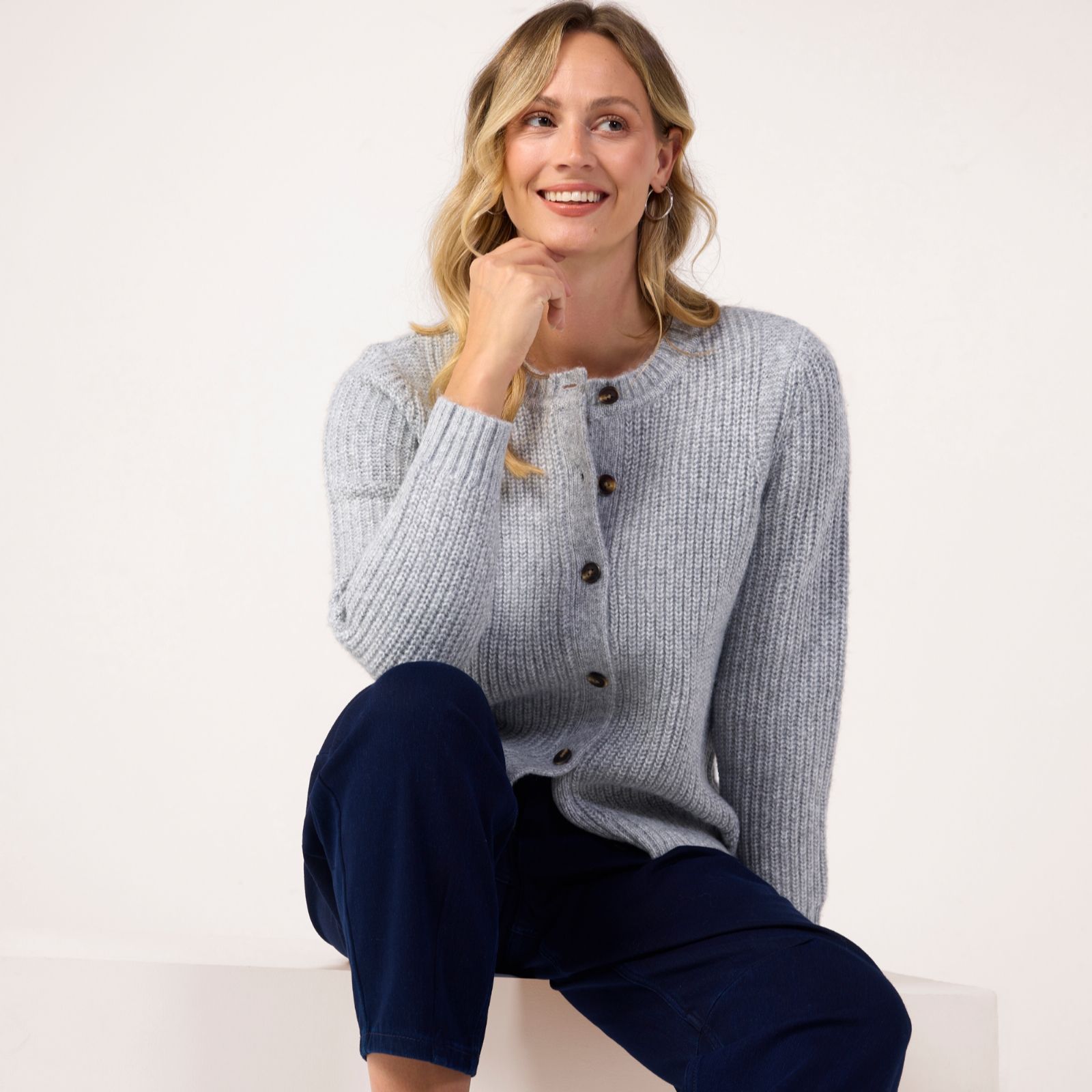 Denim & Co. Two Tone Cardigan
