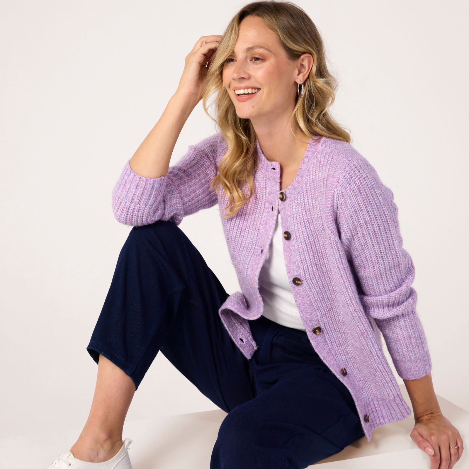 Denim & Co. Two Tone Cardigan