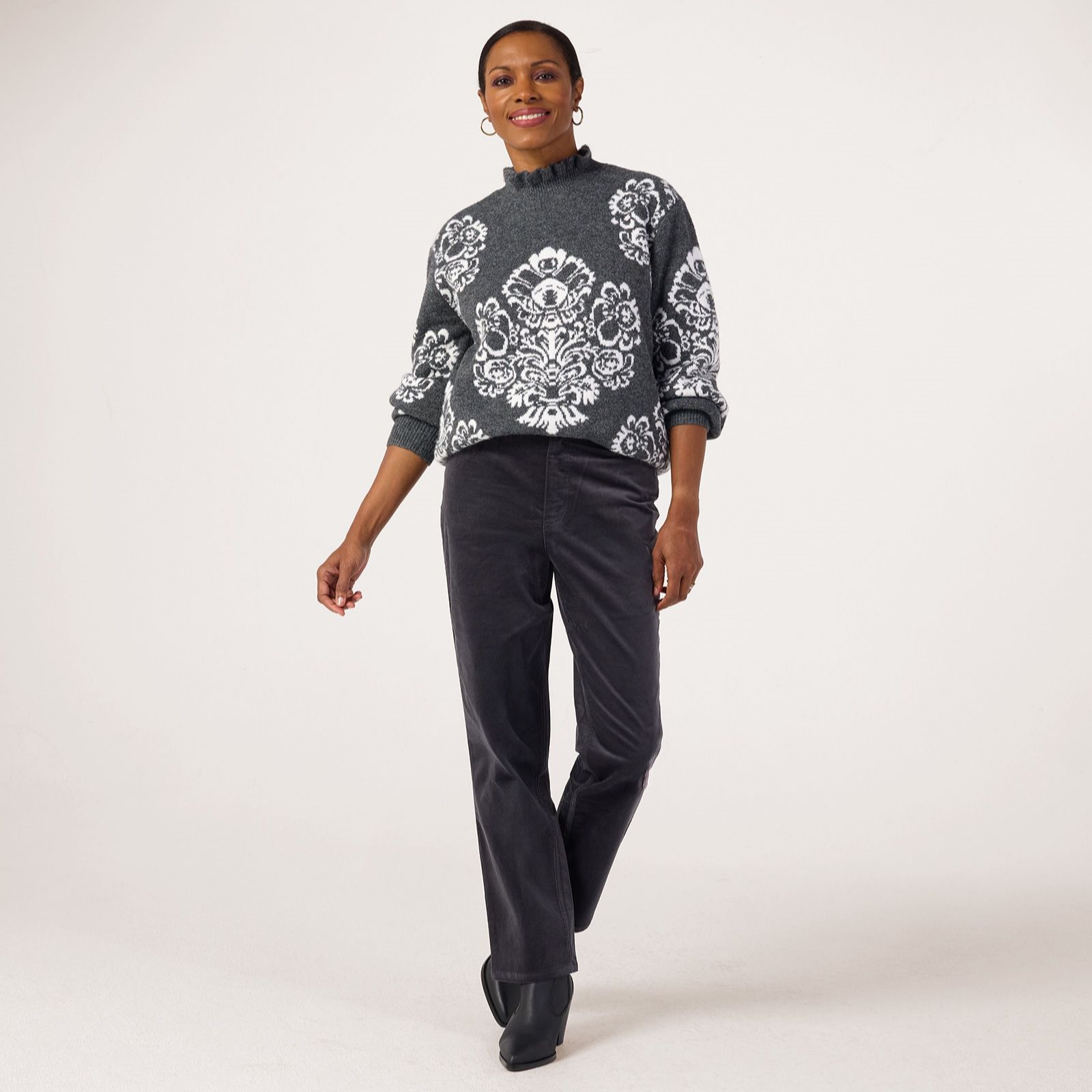 Ruth Langsford Straight Leg Moleskin Trouser Petite