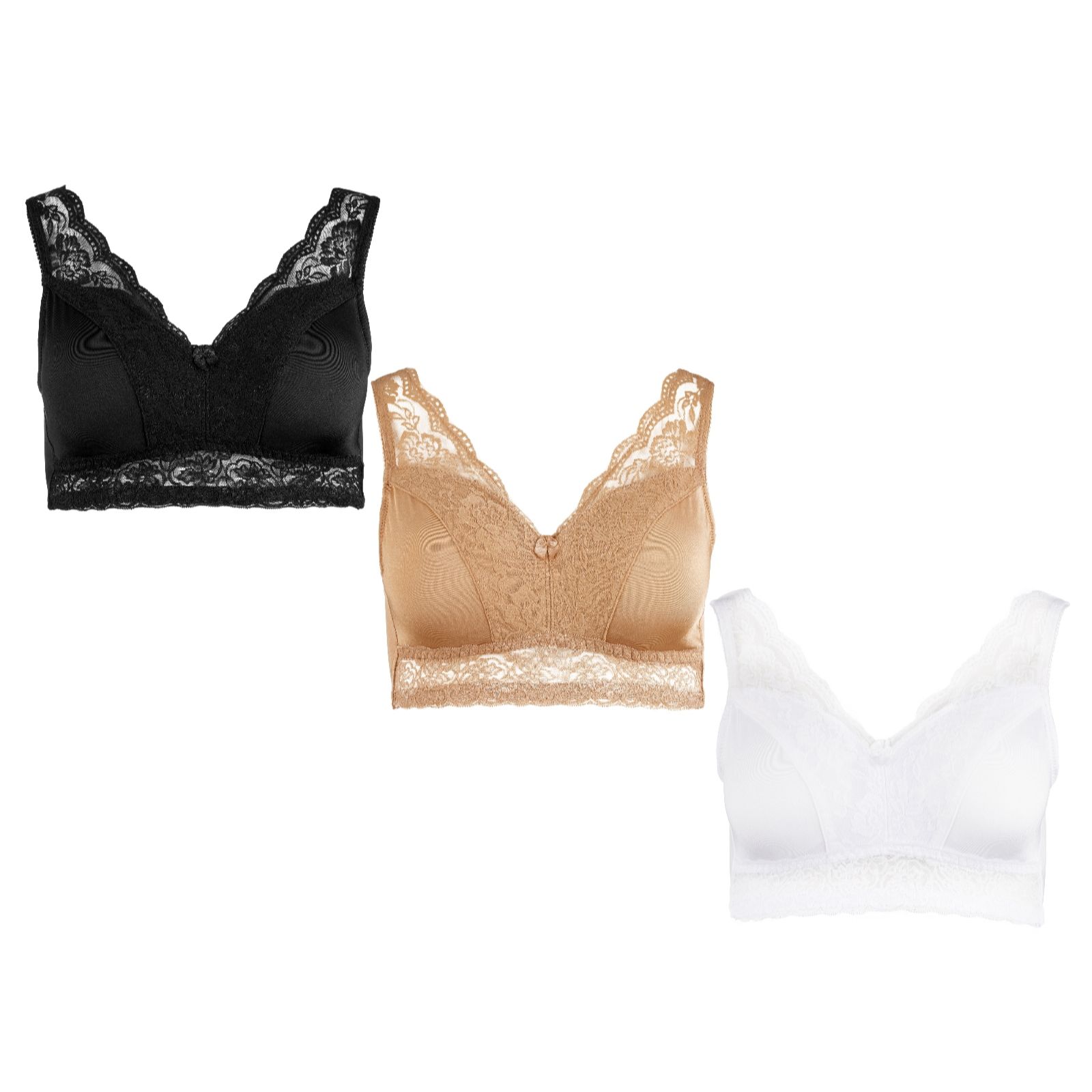 Rhonda Shear 3 Pack Pin Up Bra - QVC UK