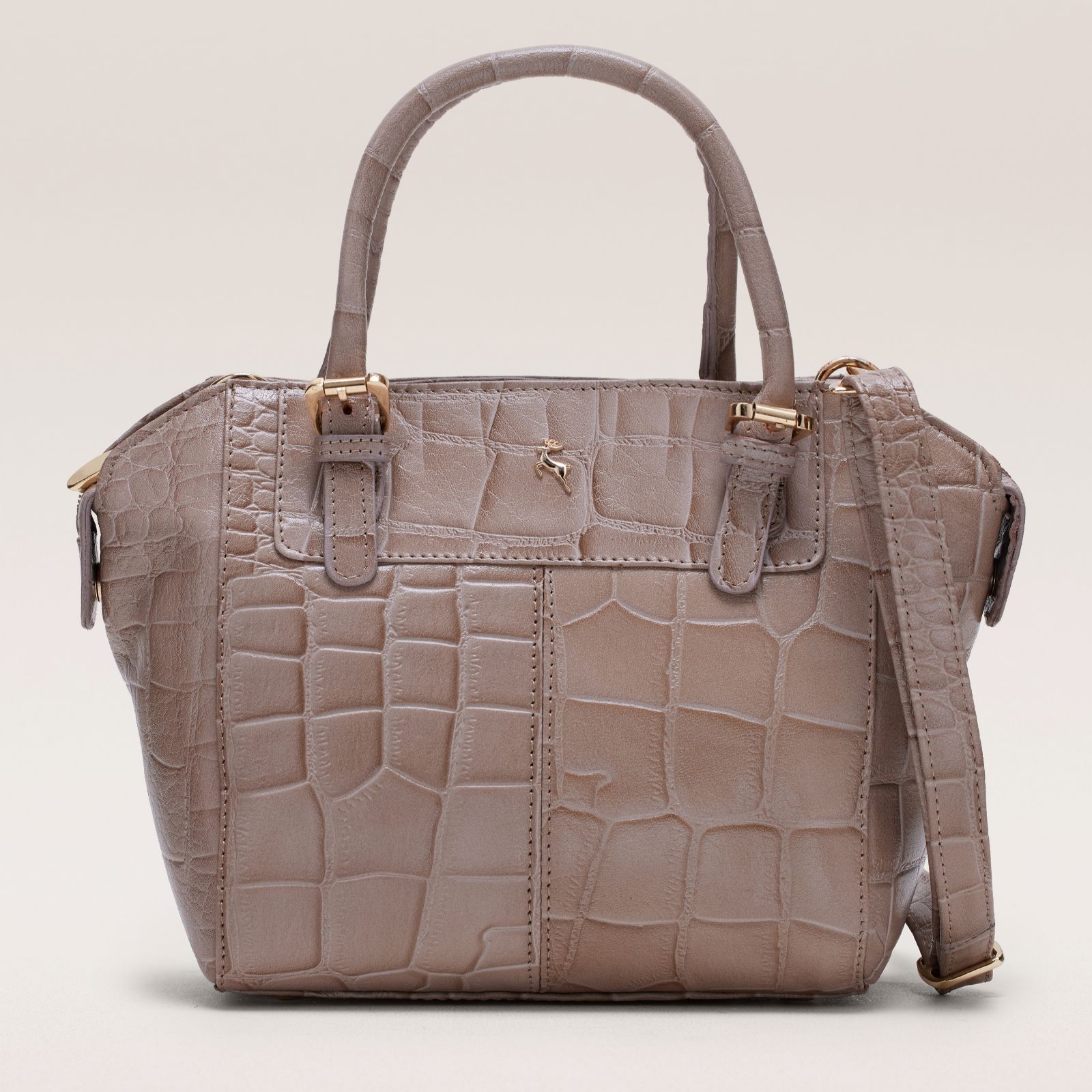 Ashwood Zara Medium Croc Leather Grab Bag