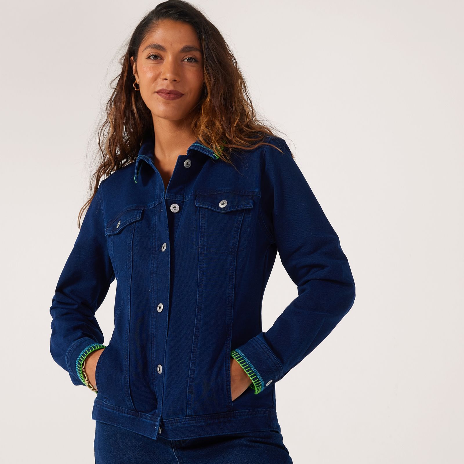 Denim & Co. Limited Edition Contrast Trim Denim Jacket