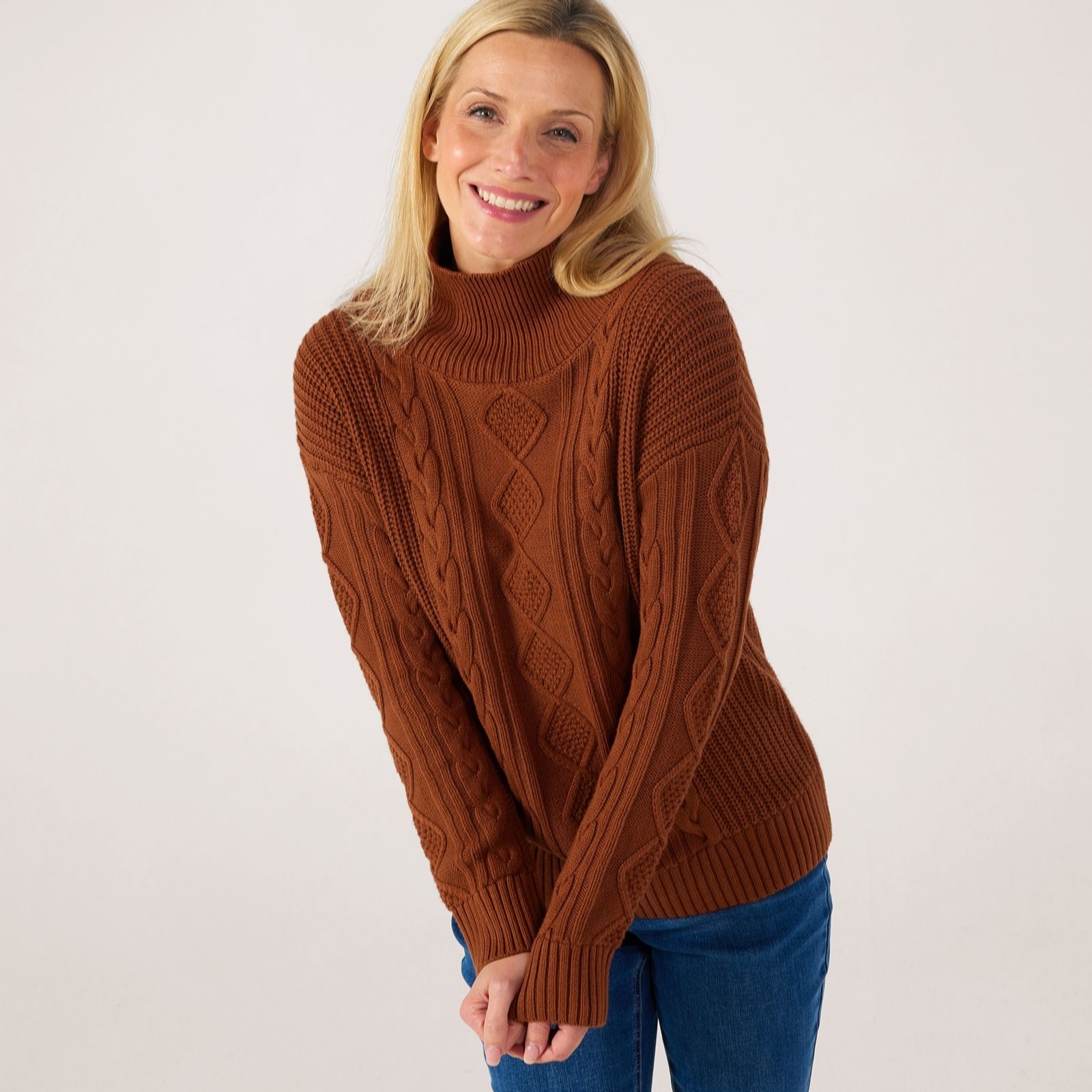 Ruth Langsford Cable Funnel Neck Jumper