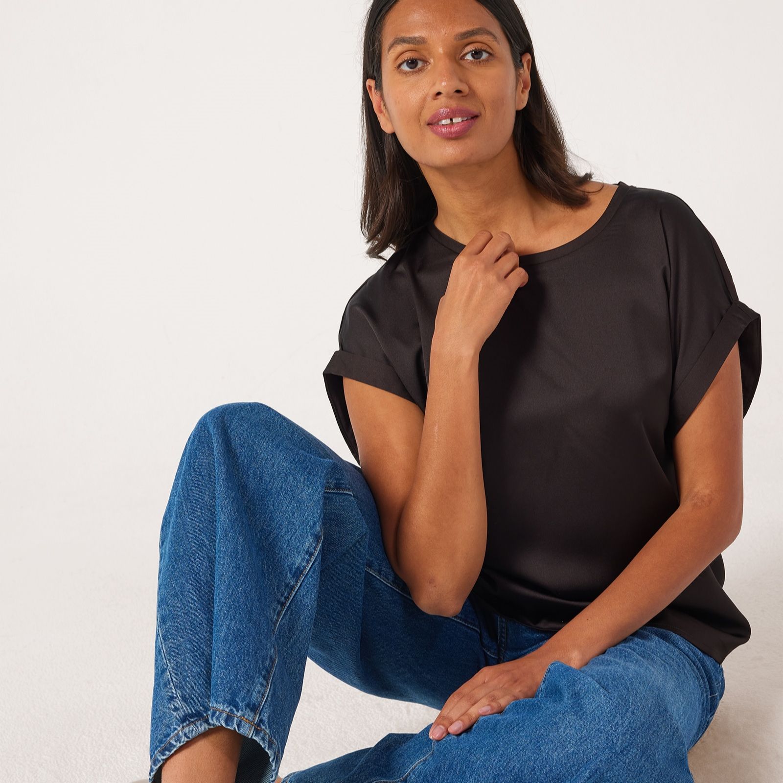 Only Lieke Satin Mix T-Shirt