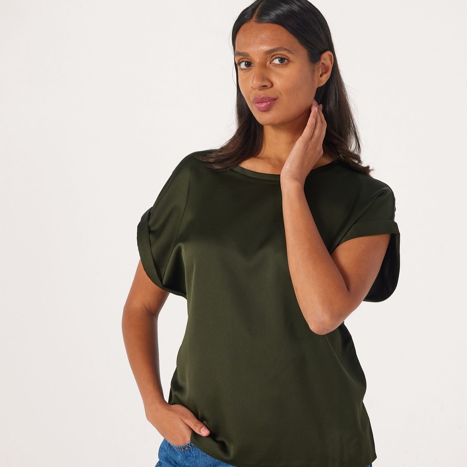 Only Lieke Satin Mix T-Shirt
