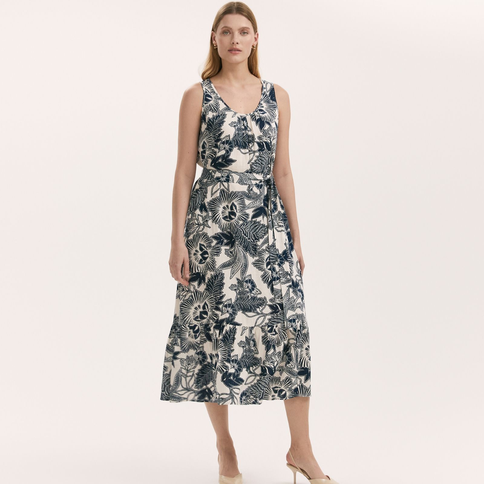 Finery London Floral Print Sleeveless Summer Dress