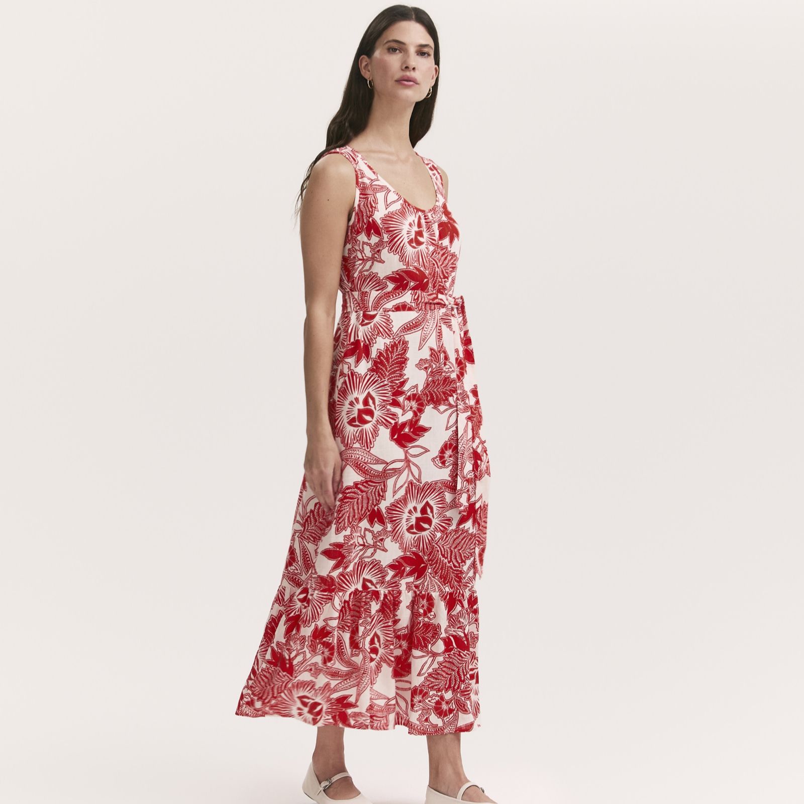 Finery London Floral Print Sleeveless Summer Dress