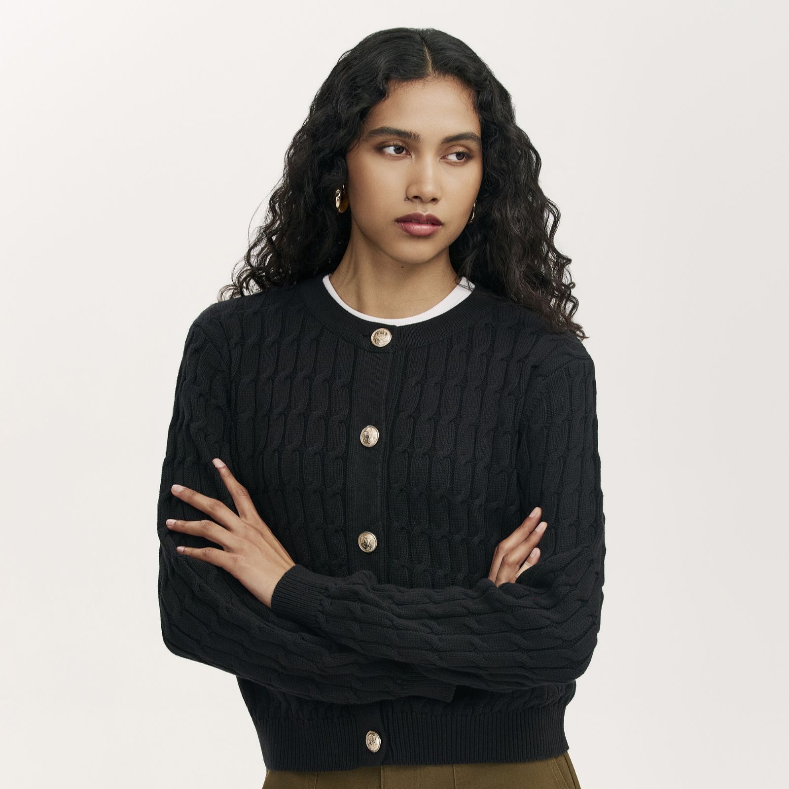 Finery London Elaine Button-up Knitted Cardigan