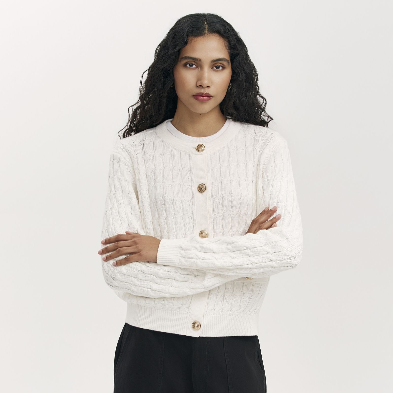 Finery London Elaine Button-up Knitted Cardigan