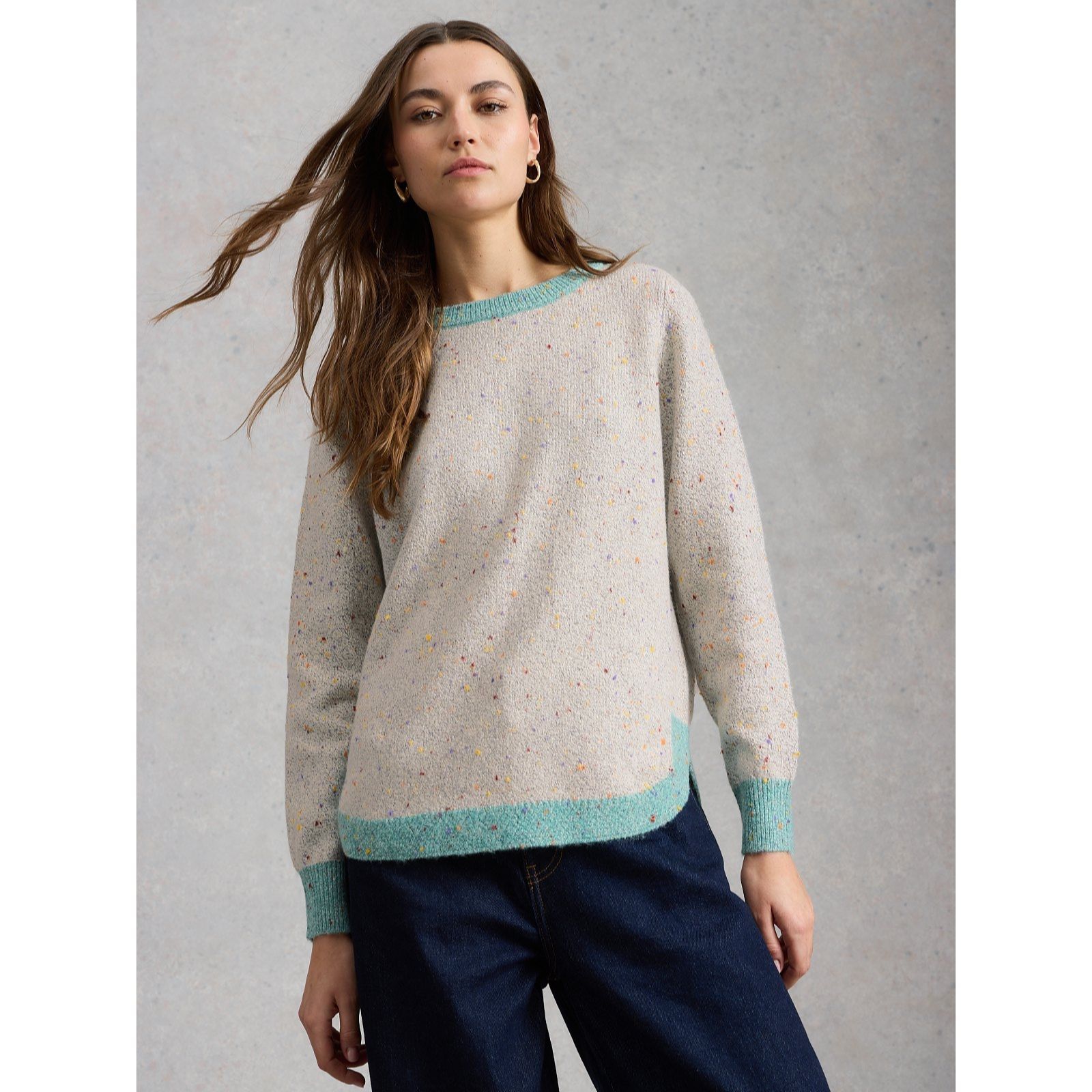 White Stuff Talia Crew Neck Nep Jumper