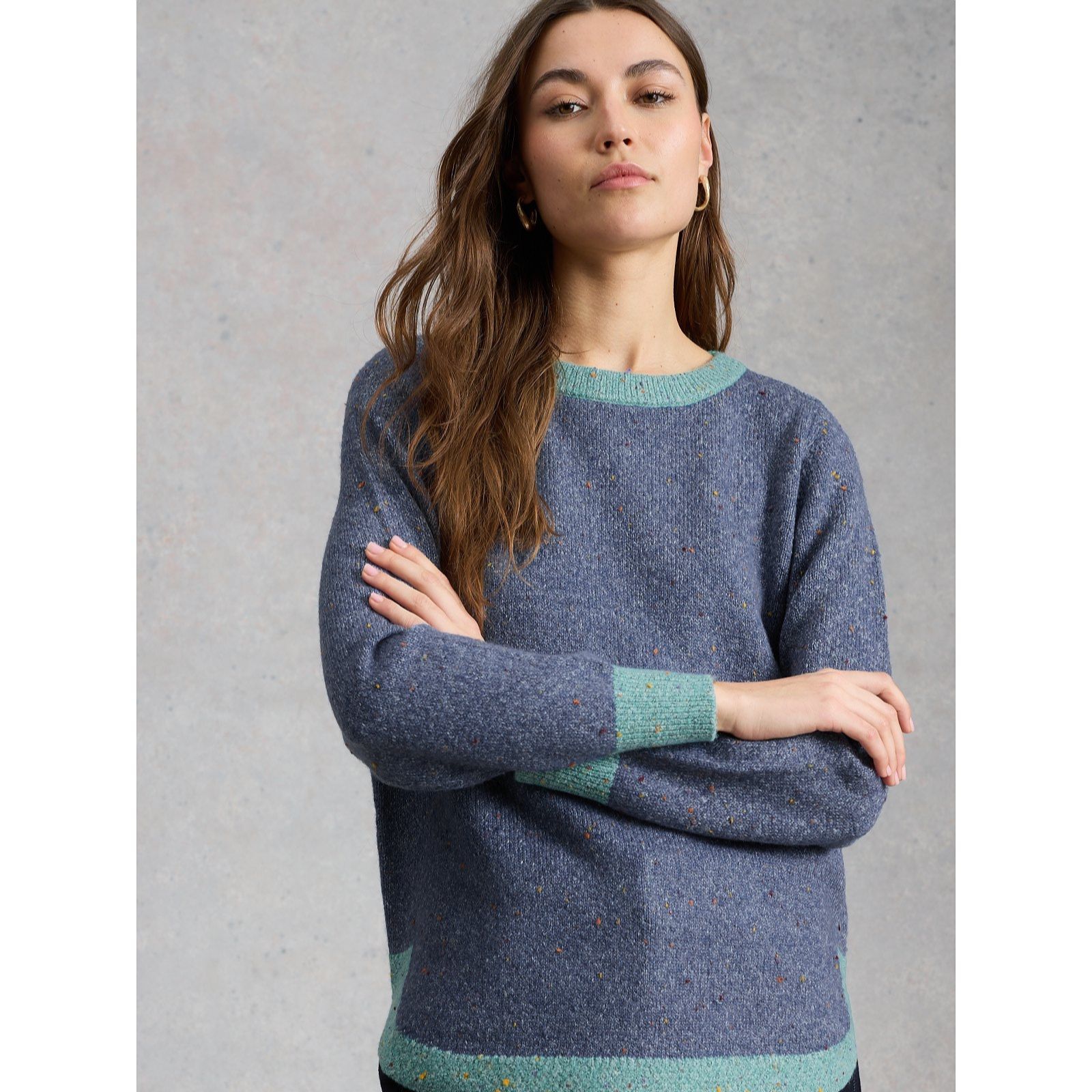 White Stuff Talia Crew Neck Nep Jumper