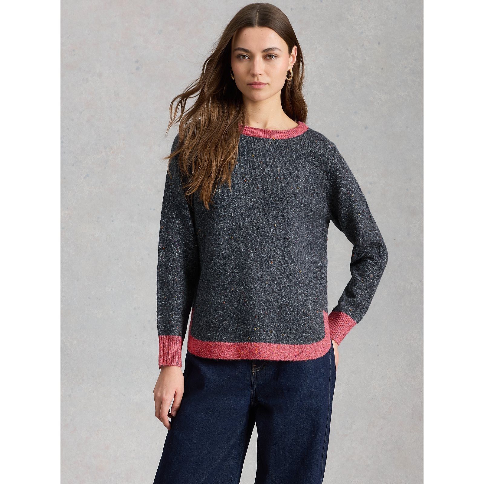 White Stuff Talia Crew Neck Nep Jumper