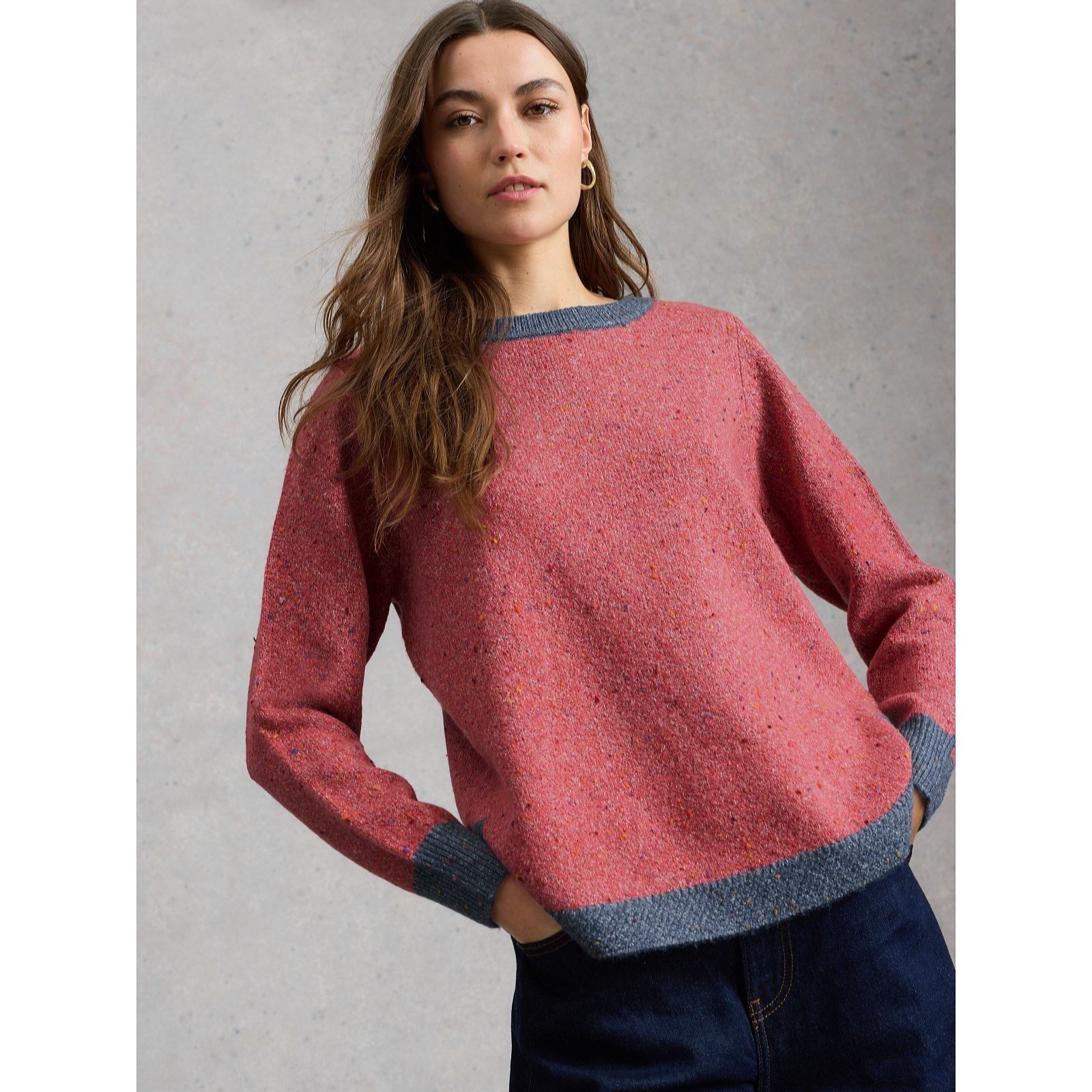White Stuff Talia Crew Neck Nep Jumper