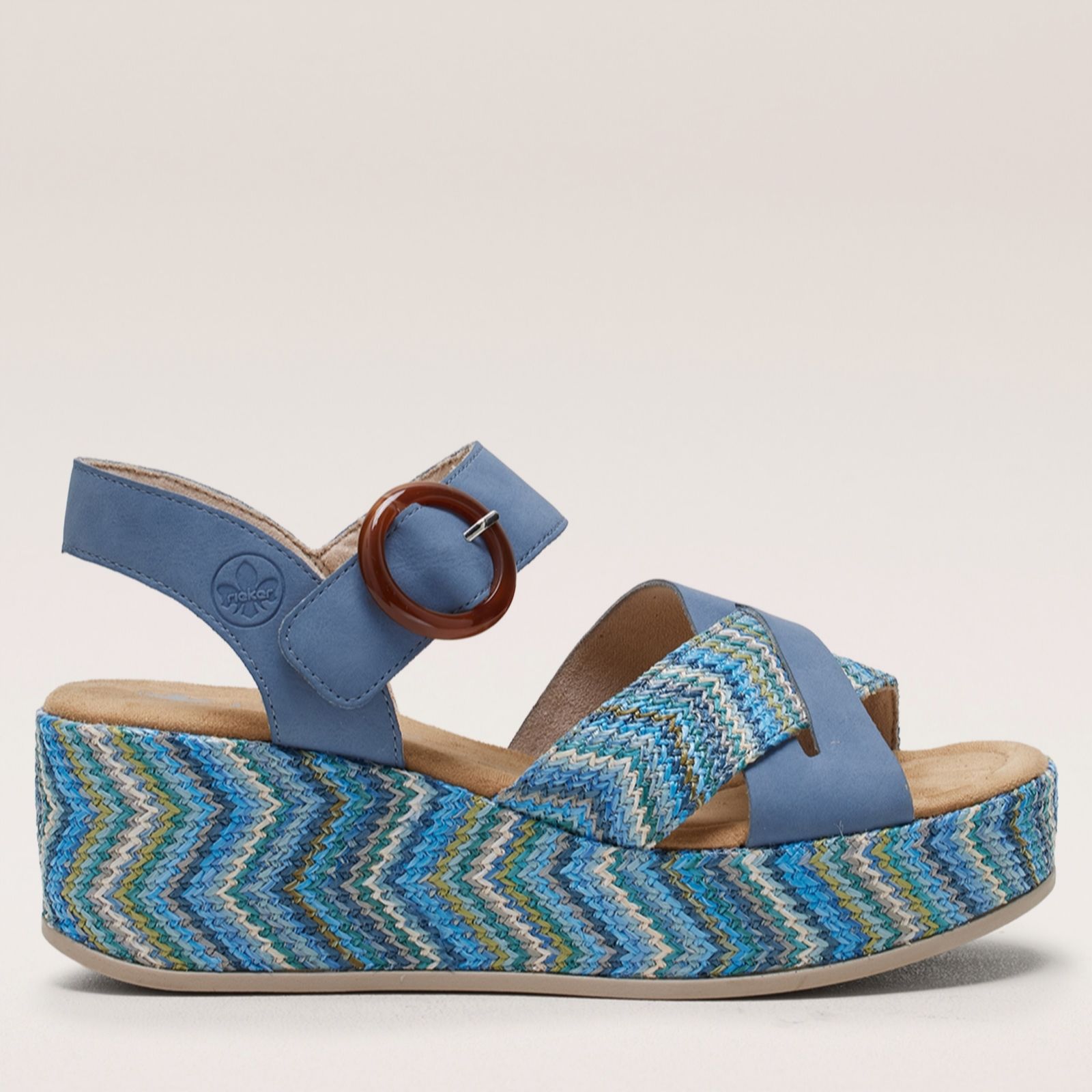  Rieker Printed Wedge Sandal