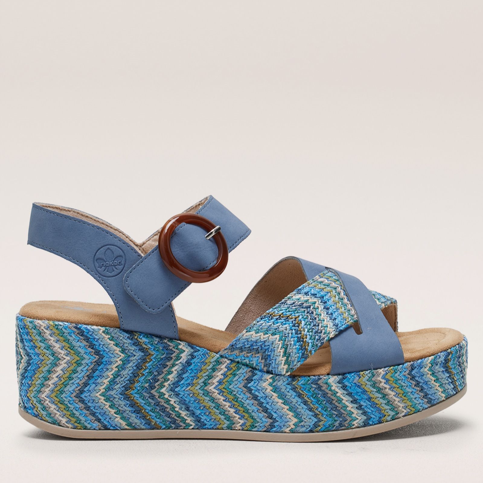 Rieker Printed Wedge Sandal