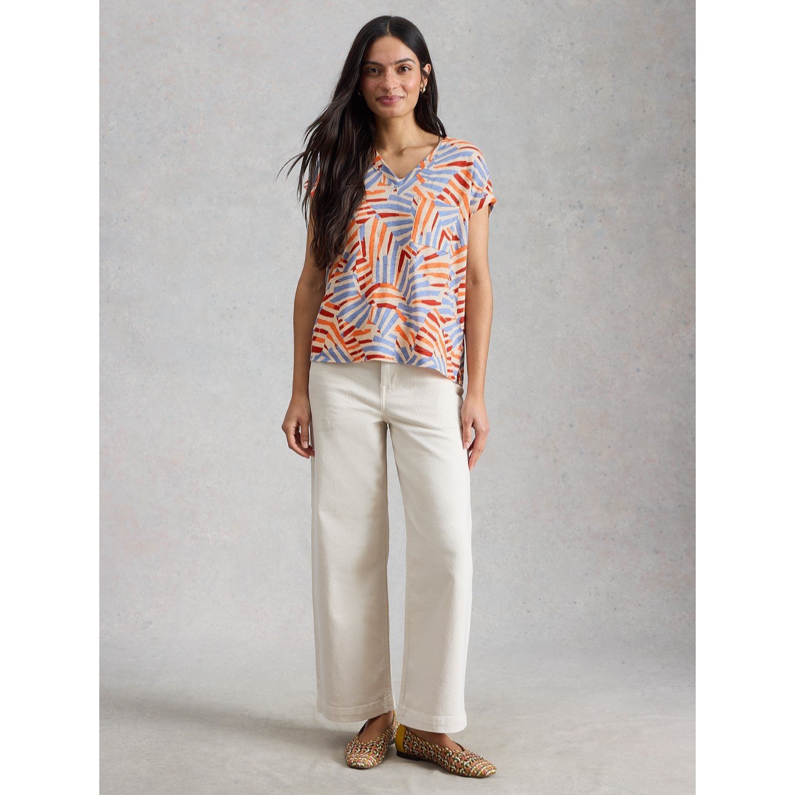 White Stuff Iris Linen Tee