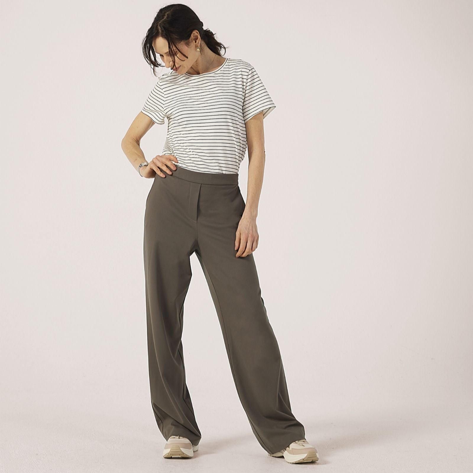 Helene Berman Pull-On Comfort Jersey Trousers