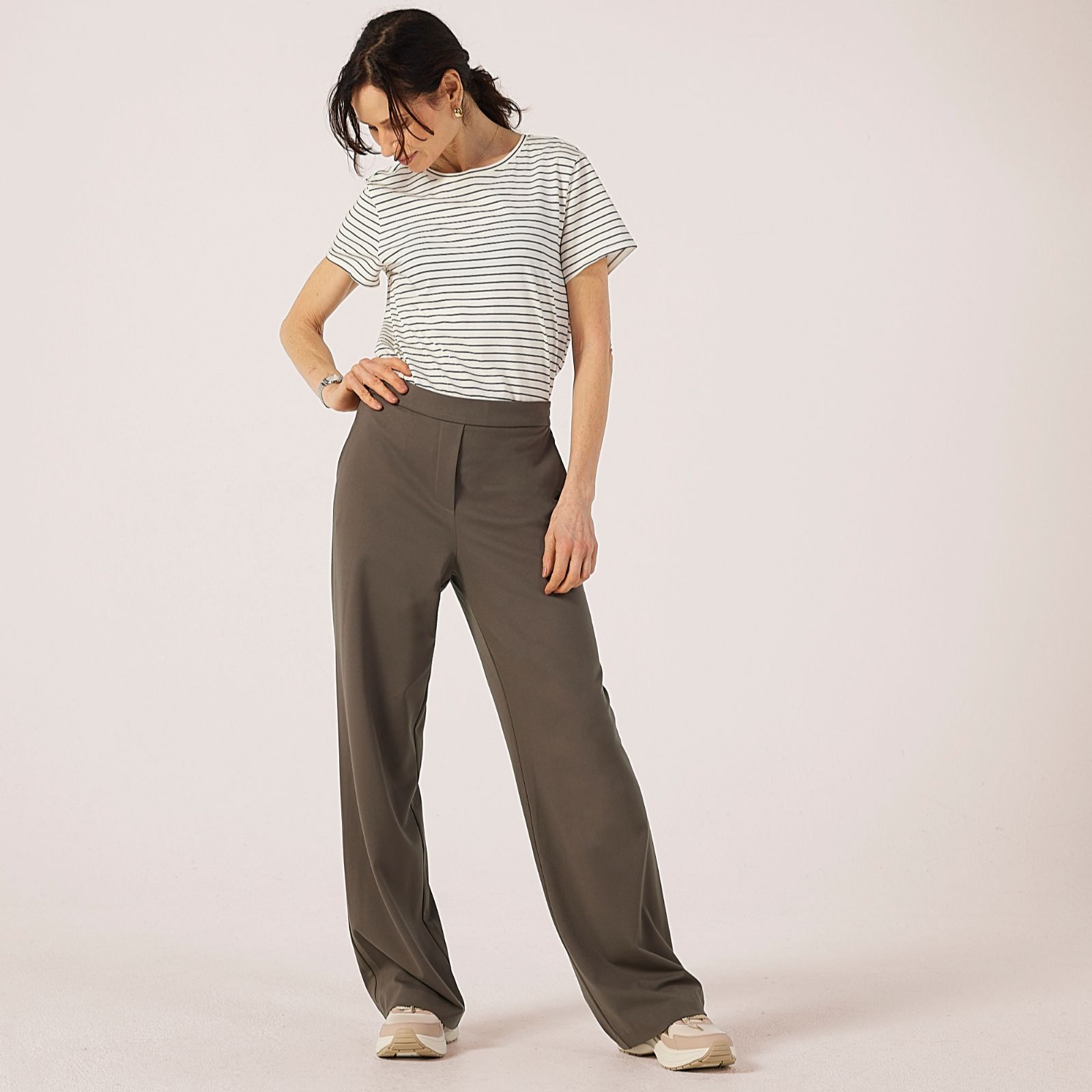 Helene Berman Pull-On Comfort Jersey Trousers