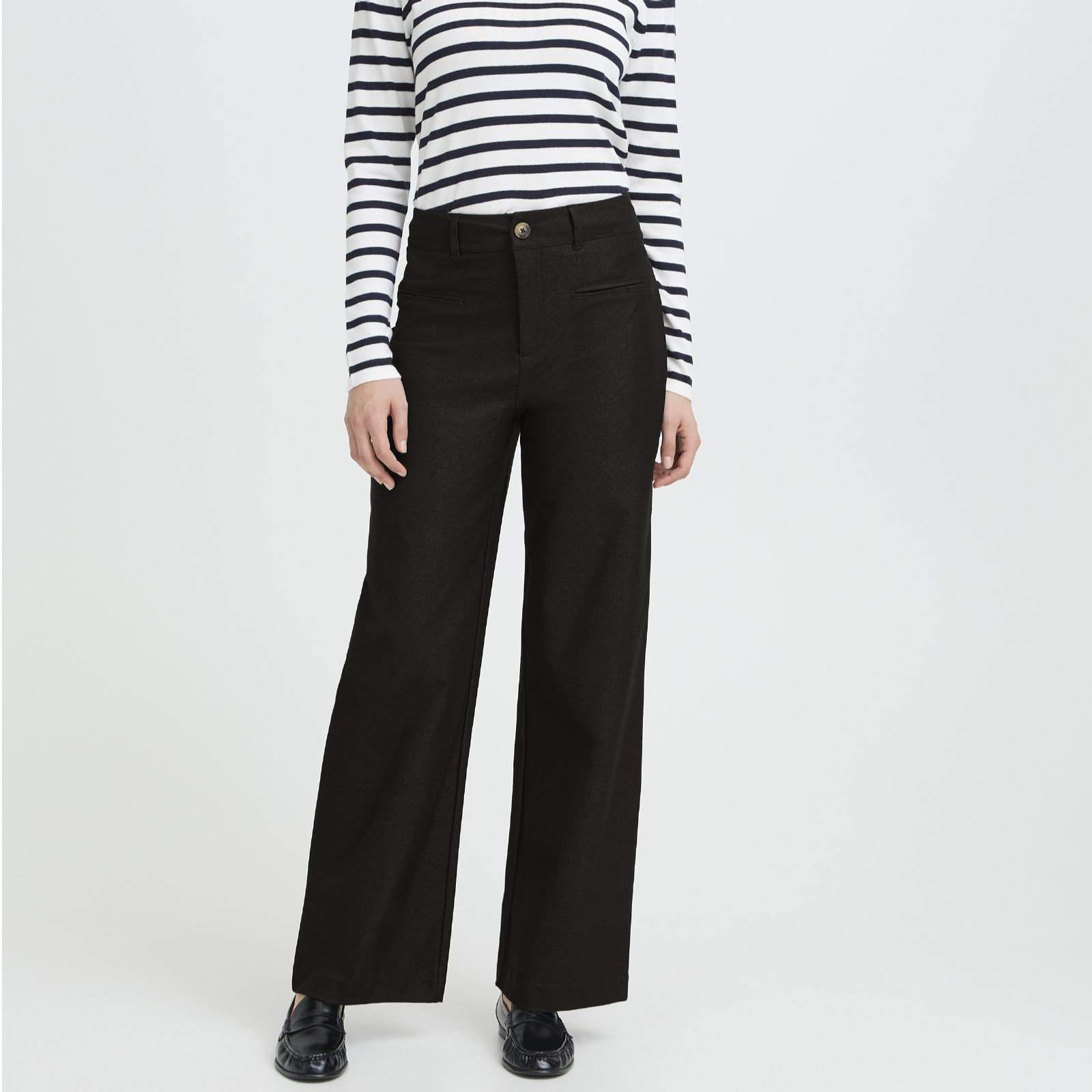 ICHI Kate Denim Elasticated Waist Trousers