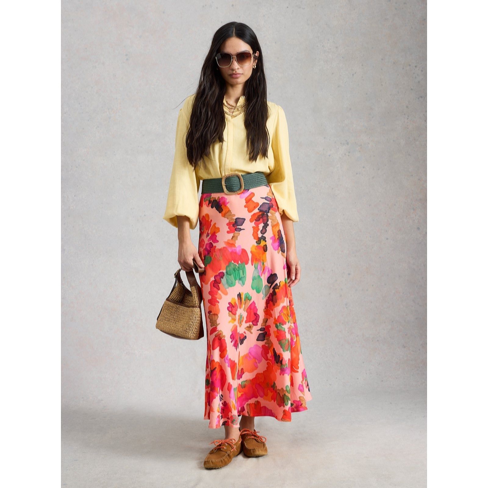 White Stuff Hope Bias Cut Maxi Skirt
