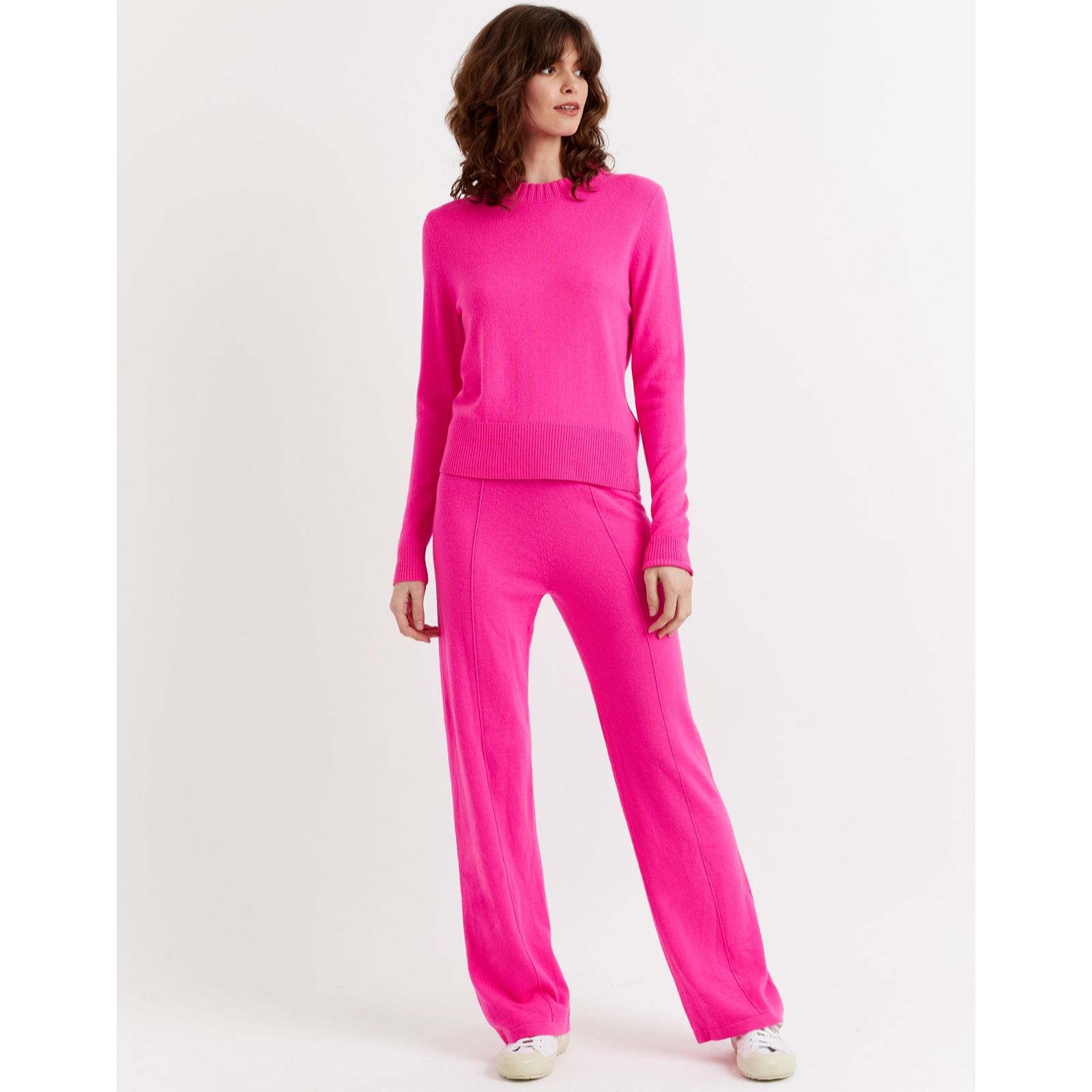 Chinti & Parker Wool Cashmere Blend Pull On Wide-Leg Trousers