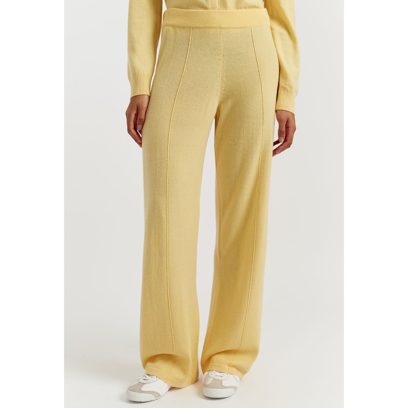 Chinti & Parker Wool Cashmere Blend Pull On Wide-Leg Trousers