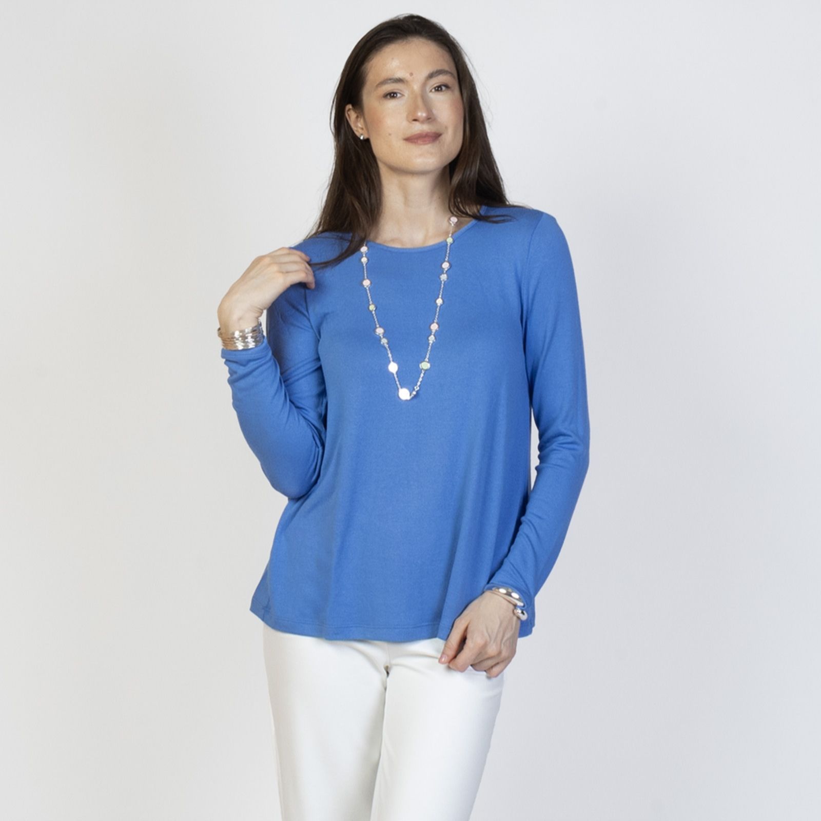Kim & Co Fine Sweater Knit Long Sleeve Top