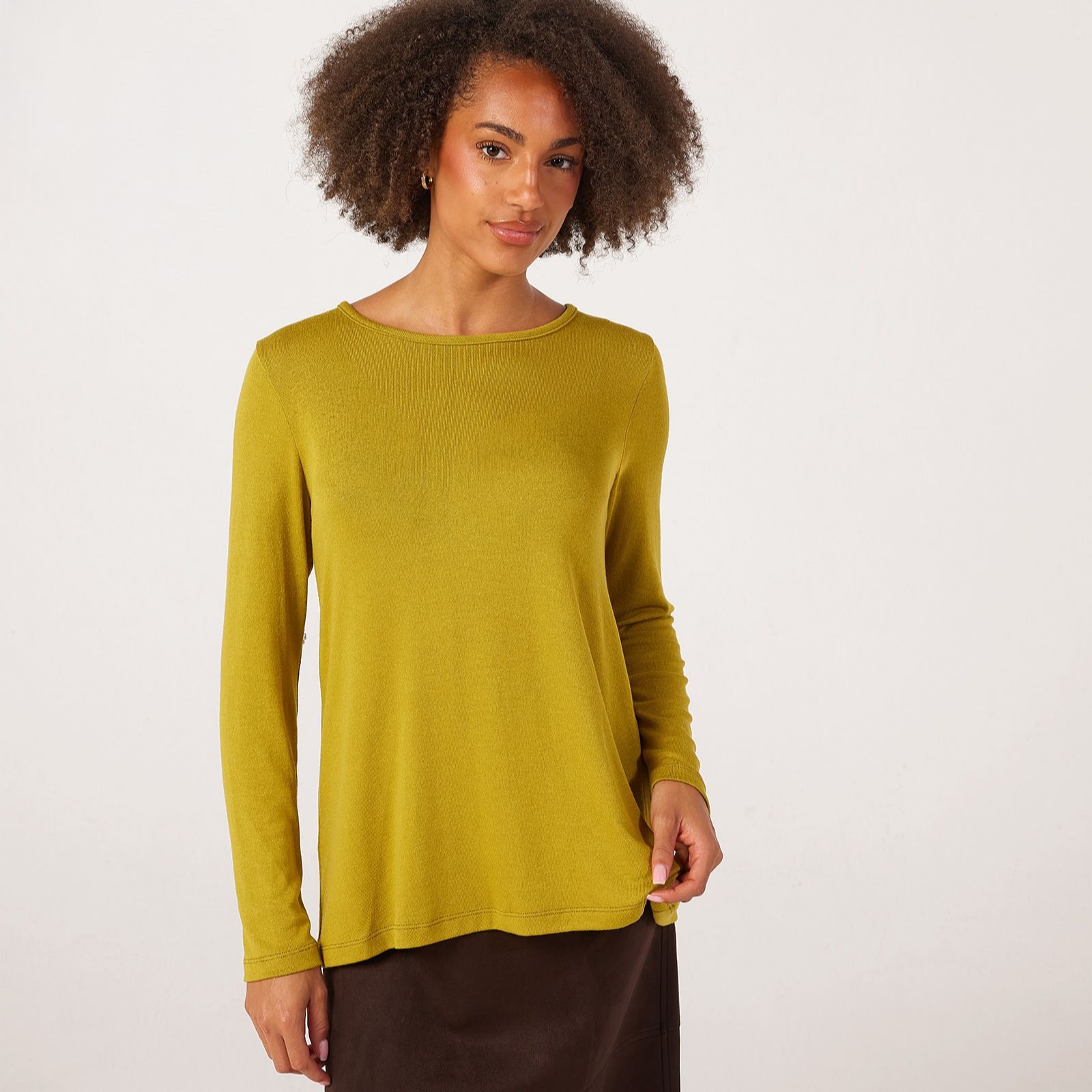Kim & Co Fine Sweater Knit Long Sleeve Top