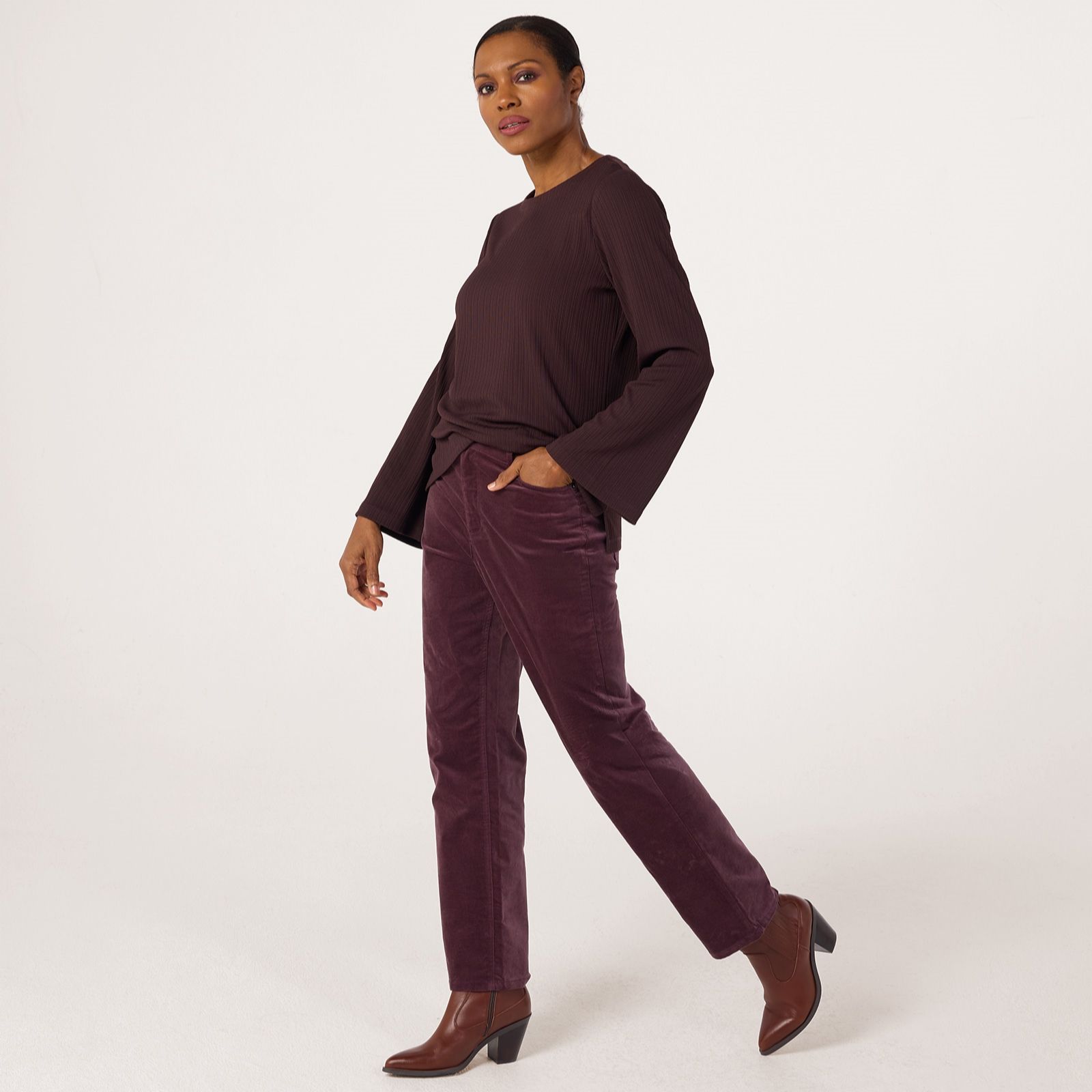 Ruth Langsford Straight Leg Moleskin Trouser Standard