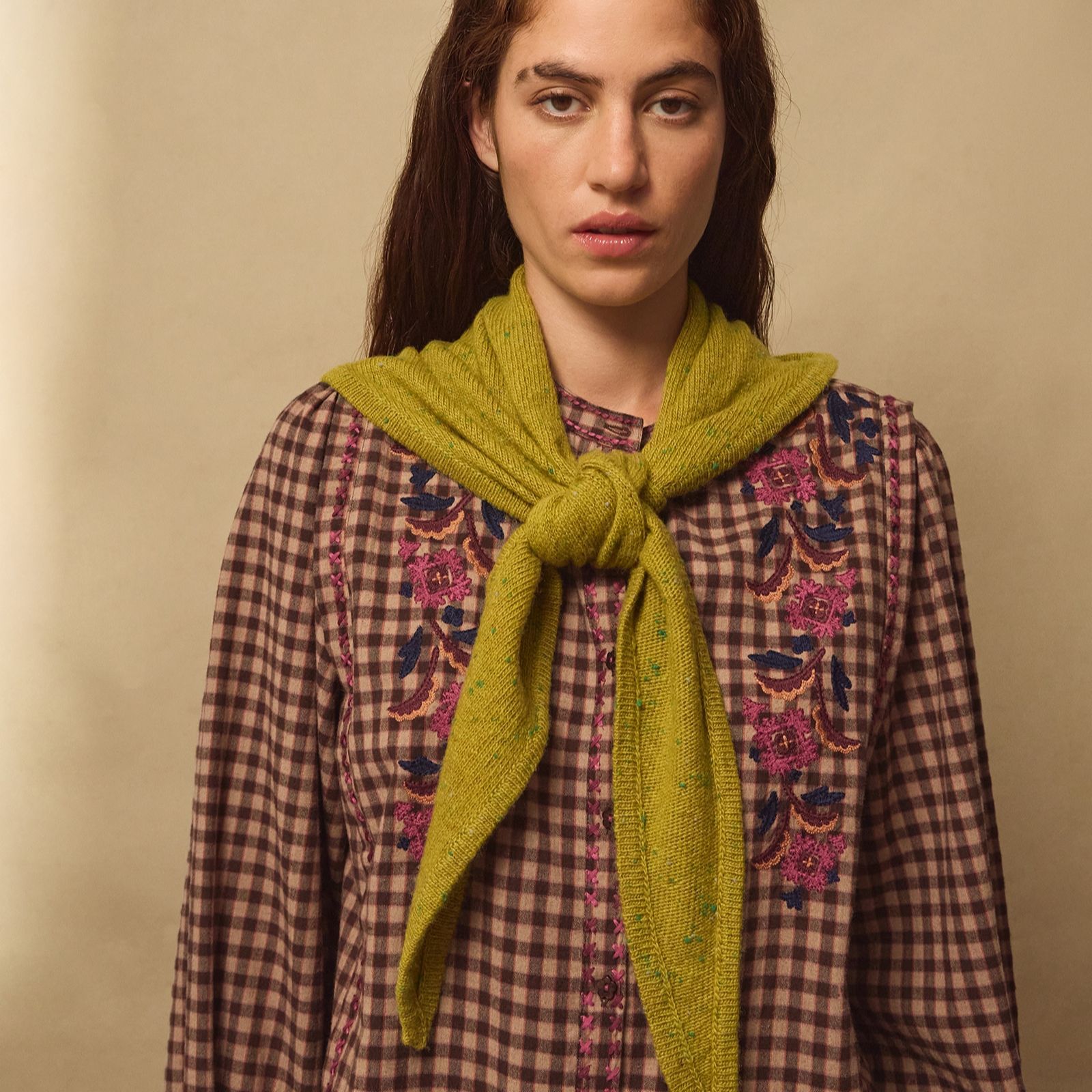 East Issy Wool Blend Knitted Bandana