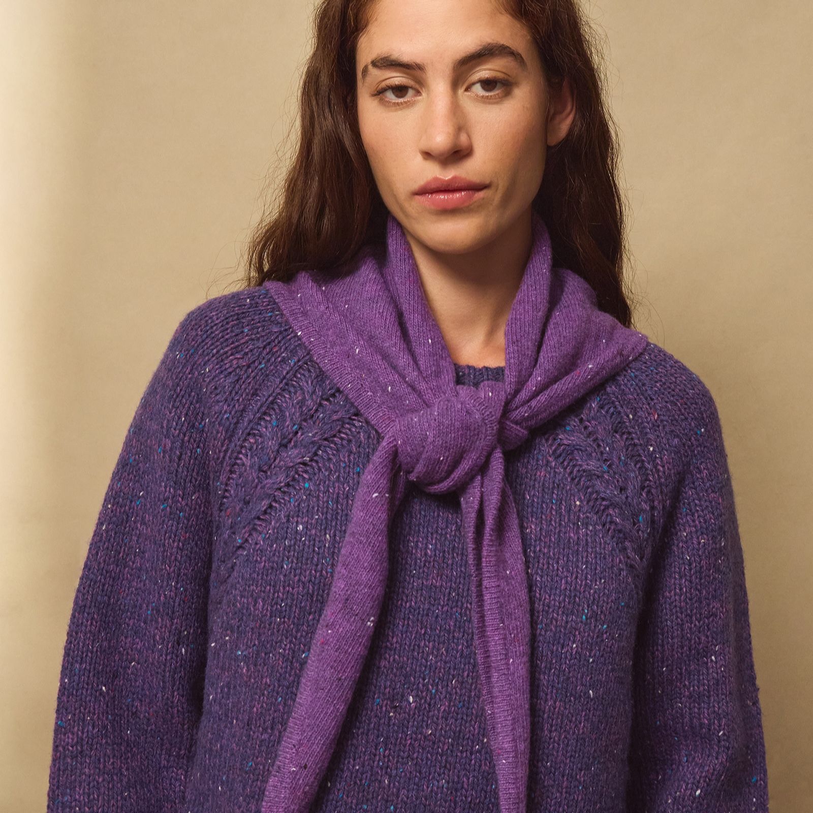 East Issy Wool Blend Knitted Bandana