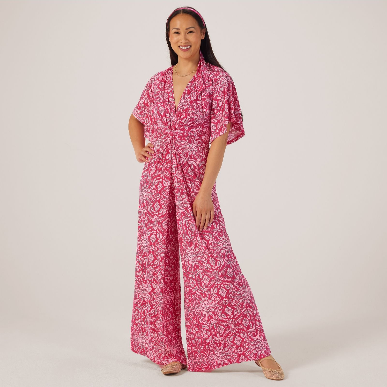 Onjenu London Dakota Printed Jumpsuit QVC UK