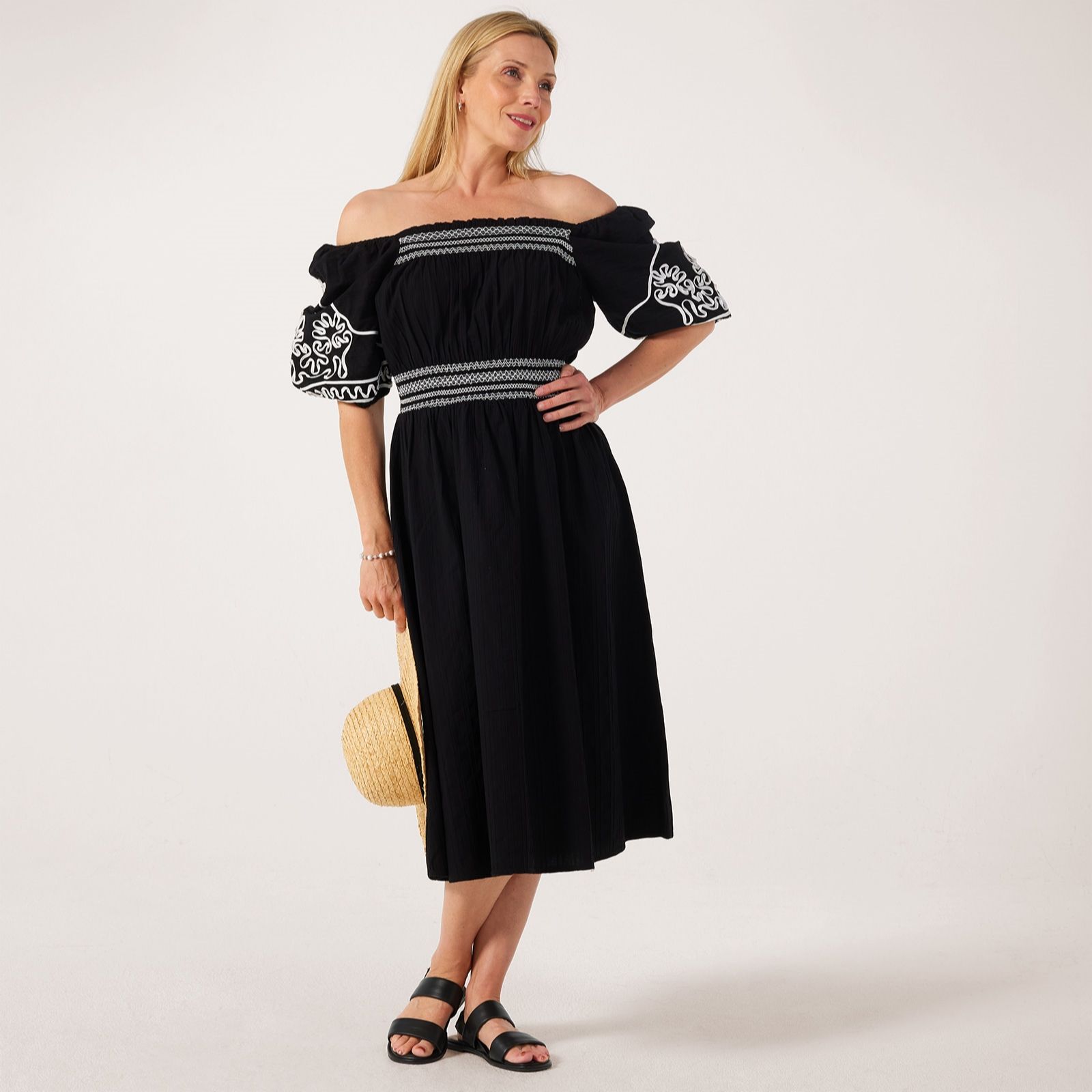 YAS Gigga Embroidery Detail Dress