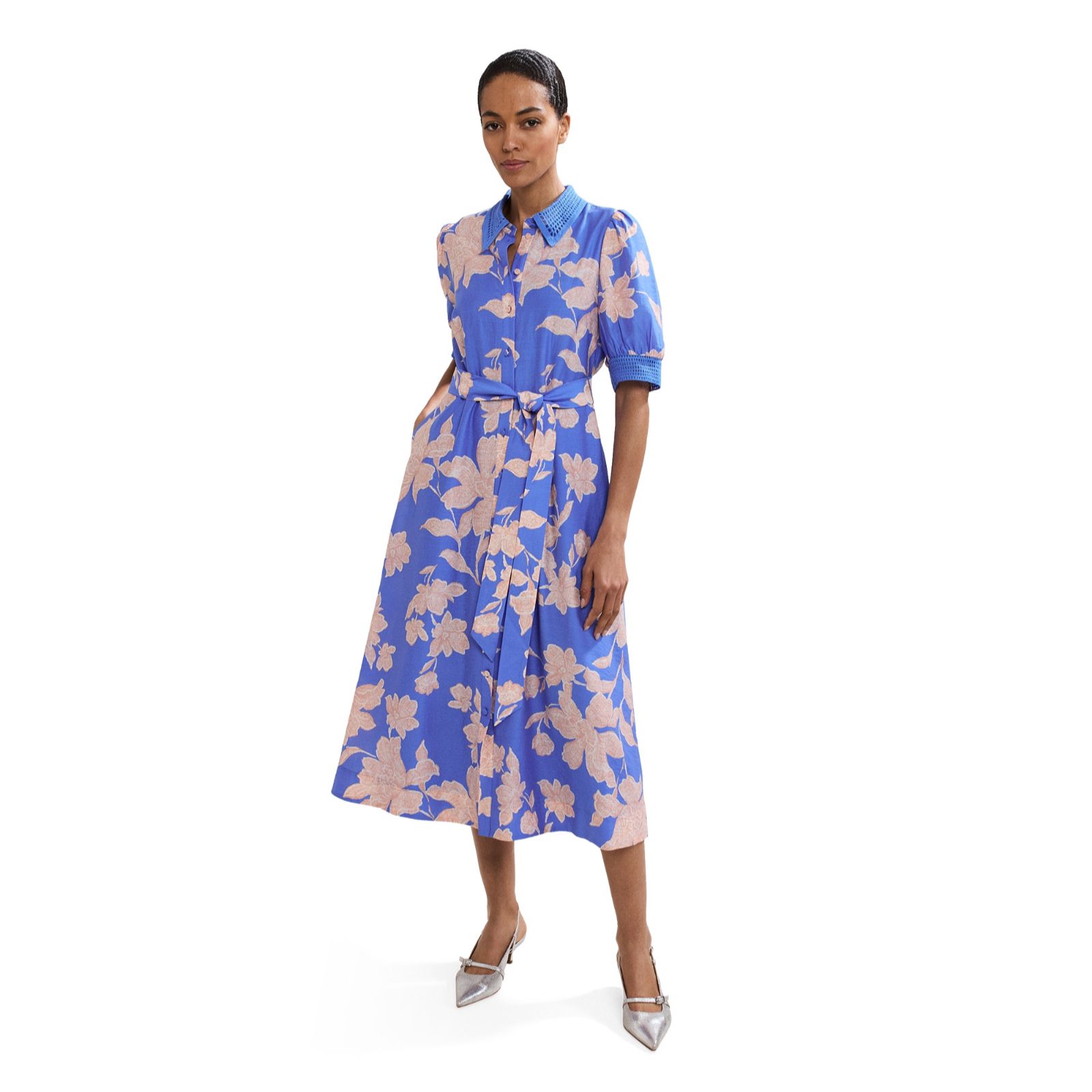 Phase Eight Delphe Floral Printed Midi Dress