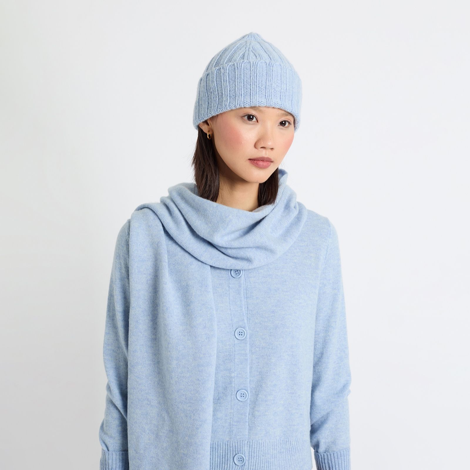 Chinti & Parker Wool Cashmere Blend Ribbed Knit Hat