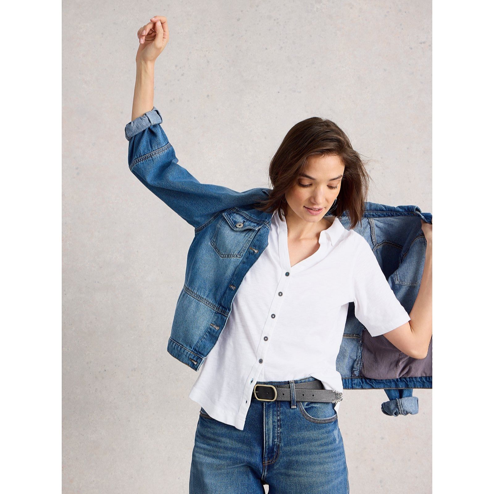 White Stuff Annie Short Sleeve Jersey Shirt