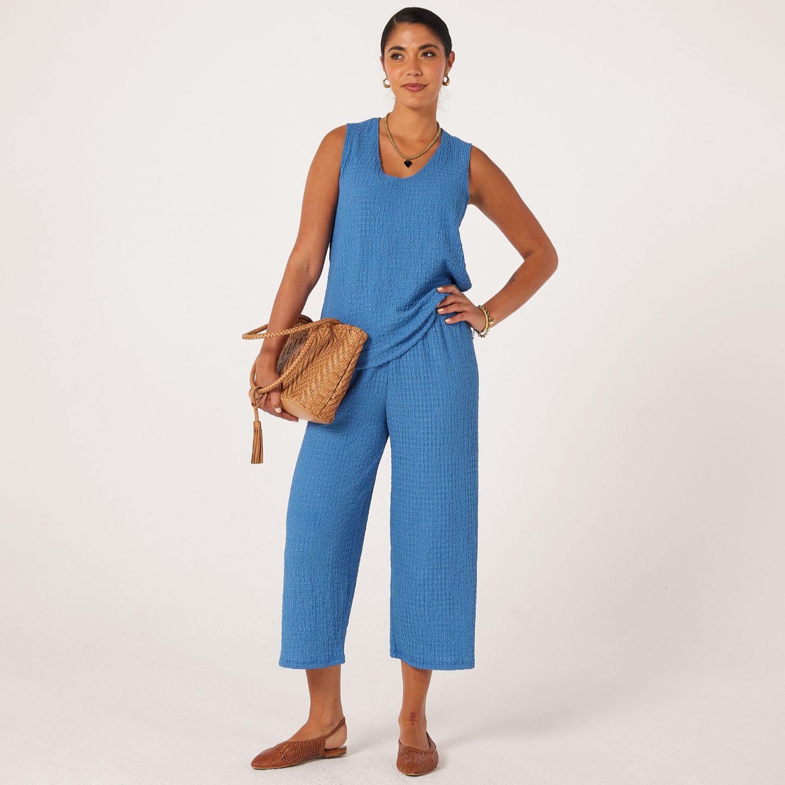 Kim & Co Mini Pop Straight Leg Cropped Standard Trousers