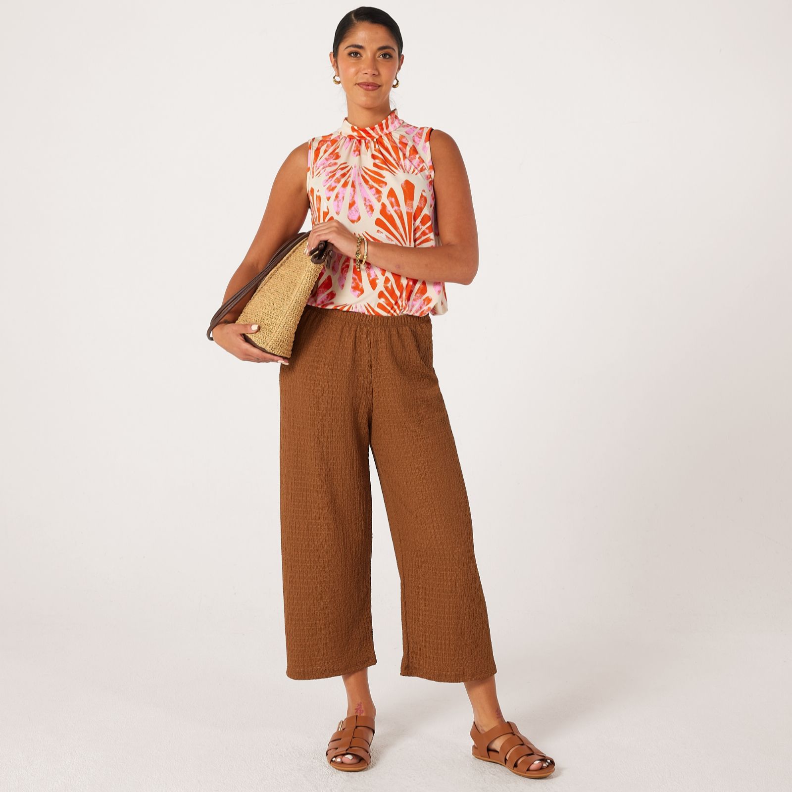 Kim & Co Mini Pop Straight Leg Cropped Standard Trousers