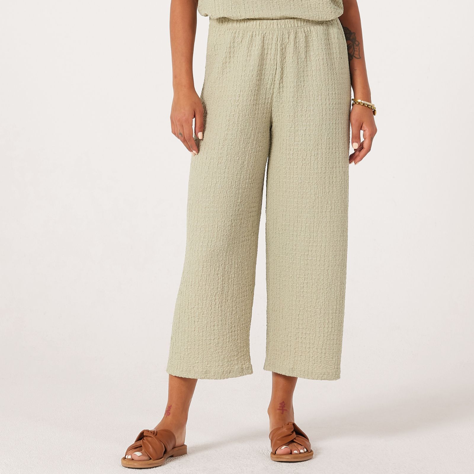 Kim & Co Mini Pop Straight Leg Cropped Standard Trousers