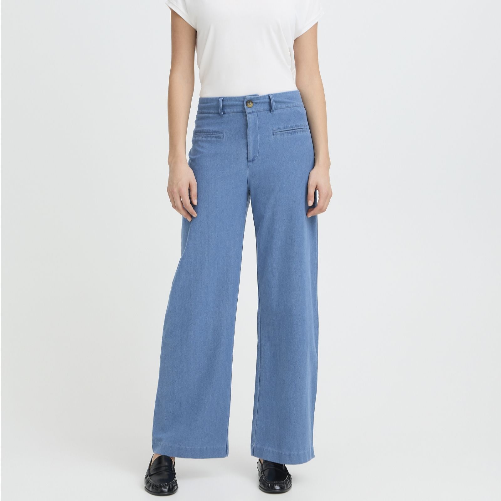 ICHI Kate Denim Straight Trousers