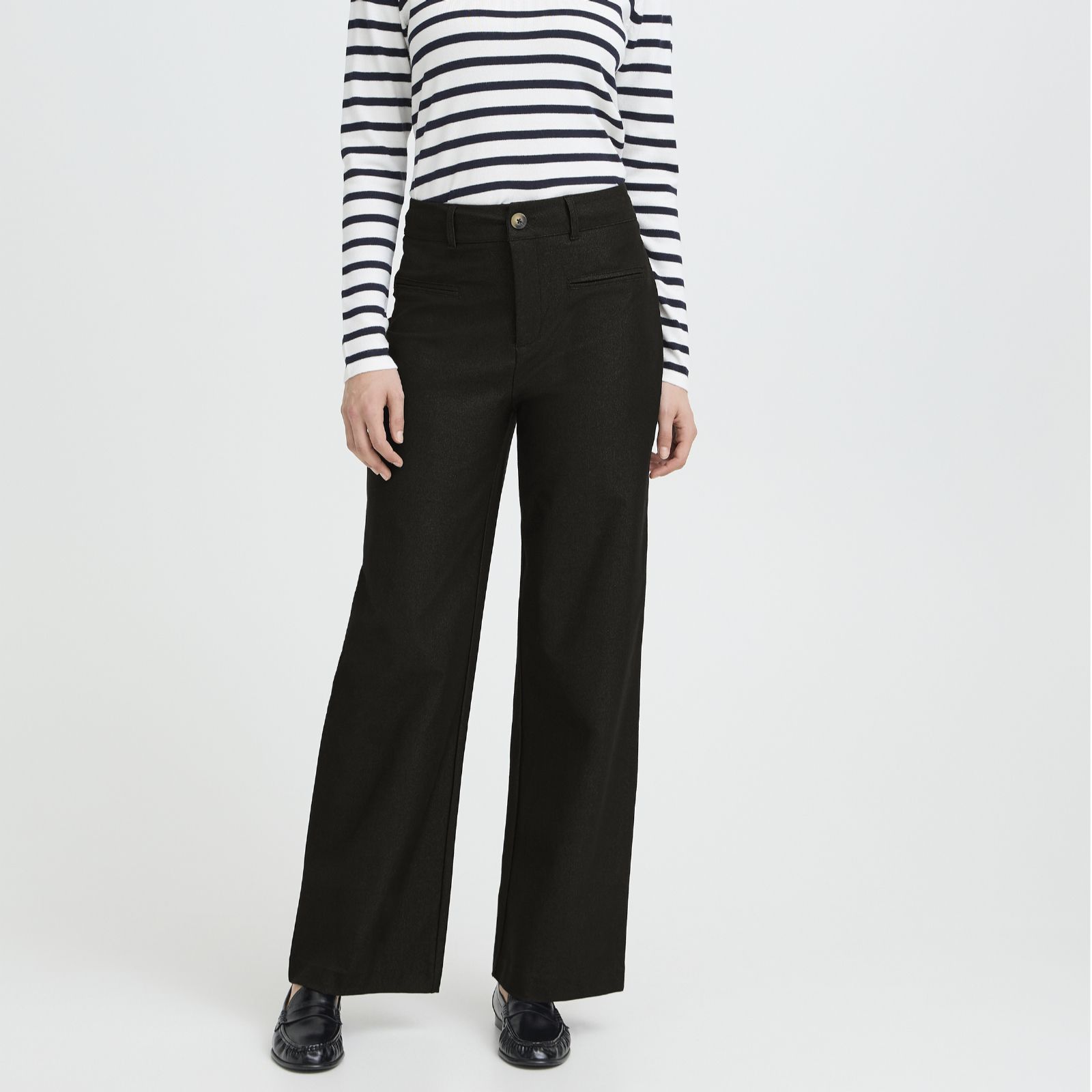 ICHI Kate Denim Straight Trousers