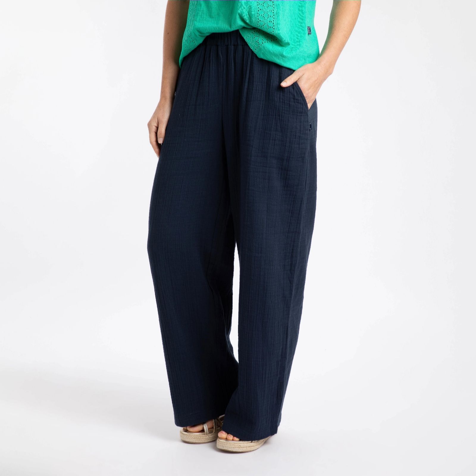 Weird Fish Zelaya Wide Leg Trousers