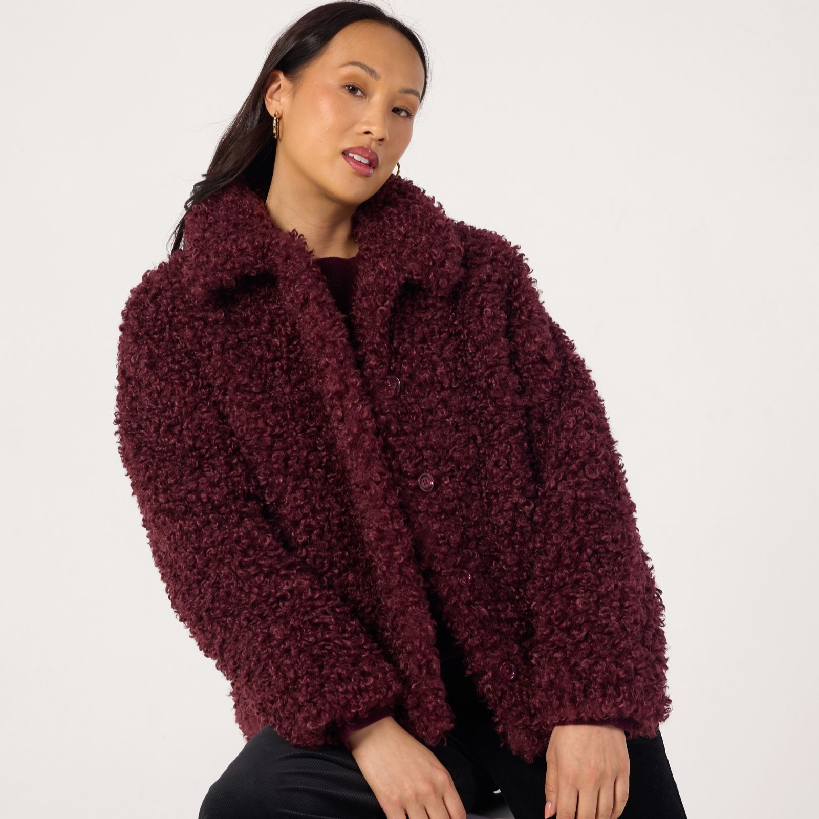 Denim & Co Teddy Fur Jacket