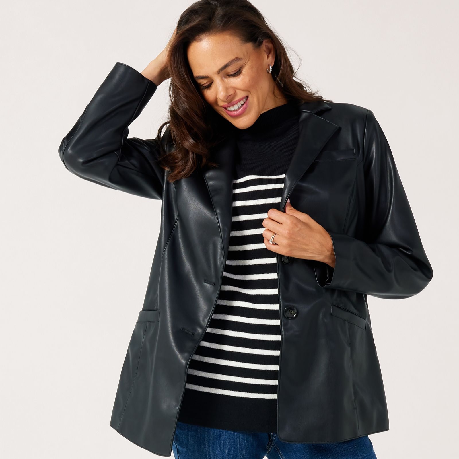 Ruth Langsford Faux Leather Blazer