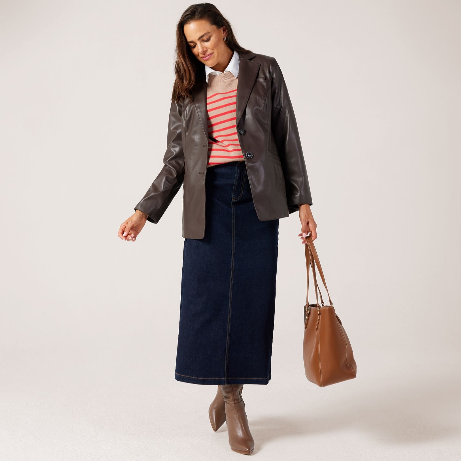 Ruth Langsford Faux Leather Blazer